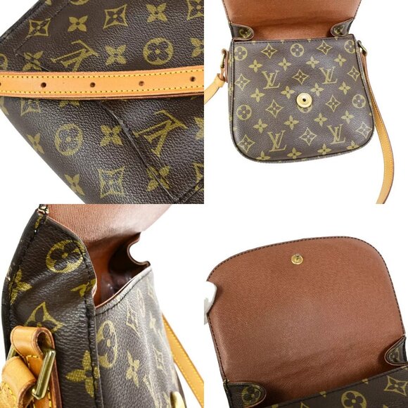 LOUIS VUITTON Saint Cloud MM Shoulder Bag Monogram Leather Brown - Picture 8 of 15